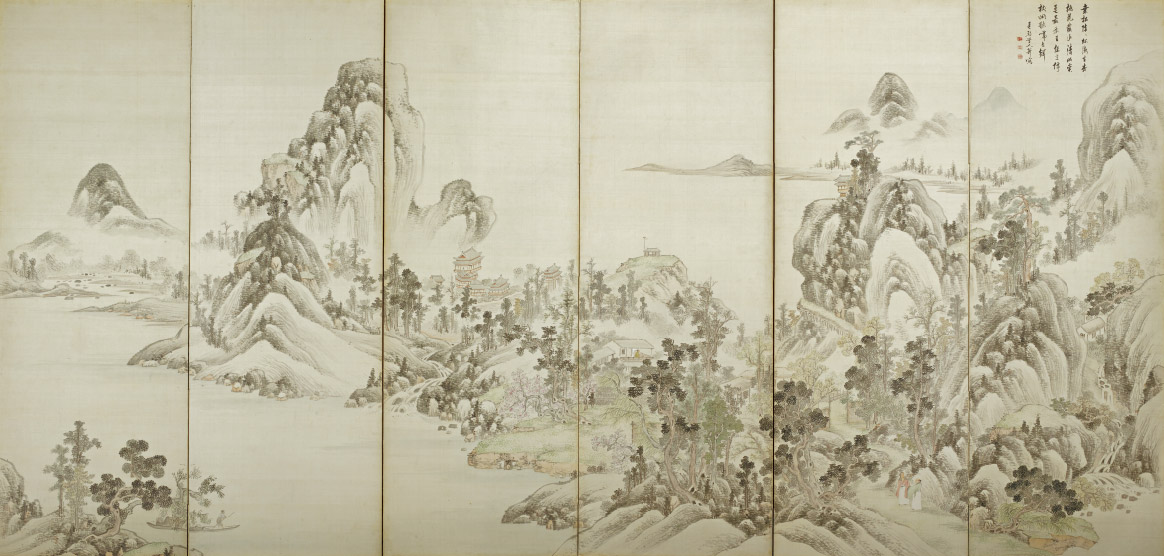 画像：狩野探幽《瀟湘八景図屛風》