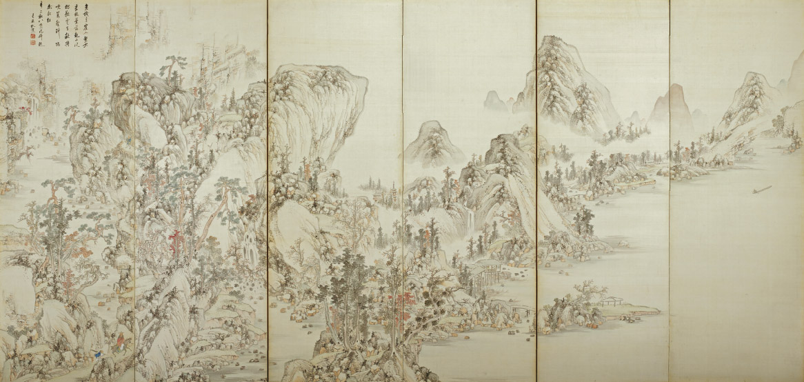 画像：狩野探幽《瀟湘八景図屛風》