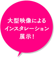 大型映像による
インスタレーション
展示!